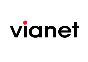 Vianet logo — black on white
