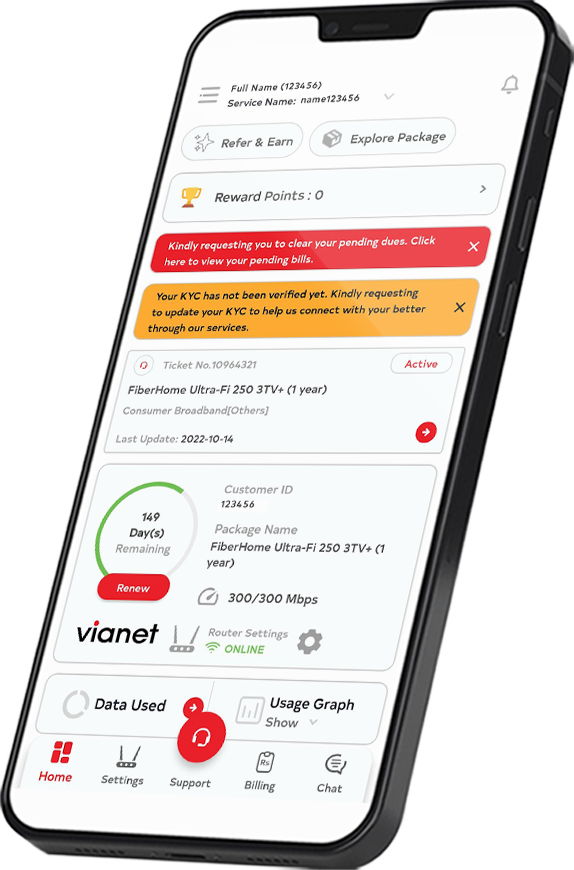 Vianet App Mockup